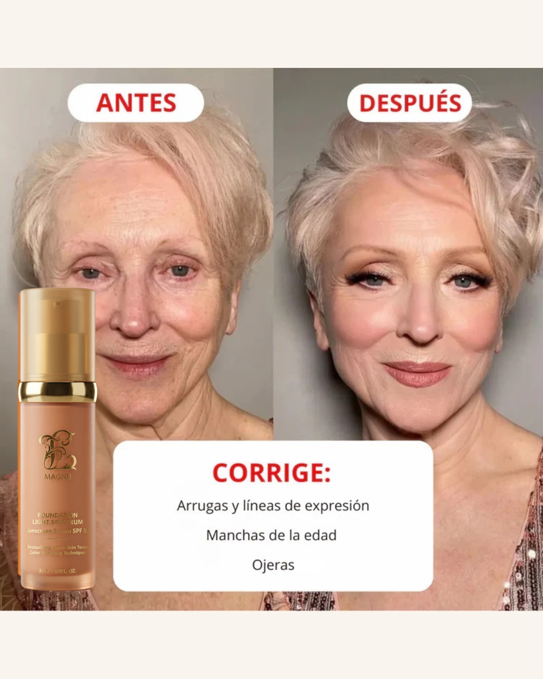 Base 4 en 1 Espectral – Impermeable, Cobertura Total y Protección Solar SPF50