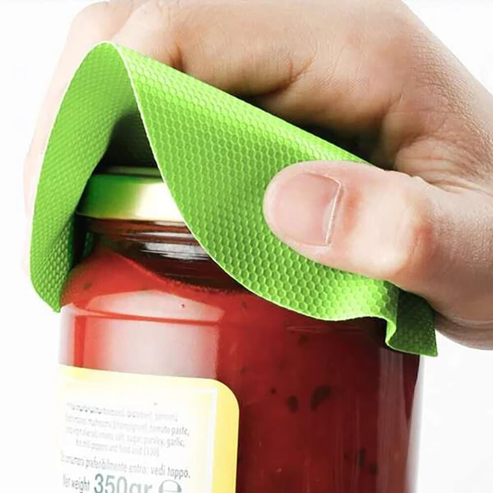 Abridor de frascos tapas con almohadilla de agarre para personas mayores manos débiles, abridor multifunción 4 en 1