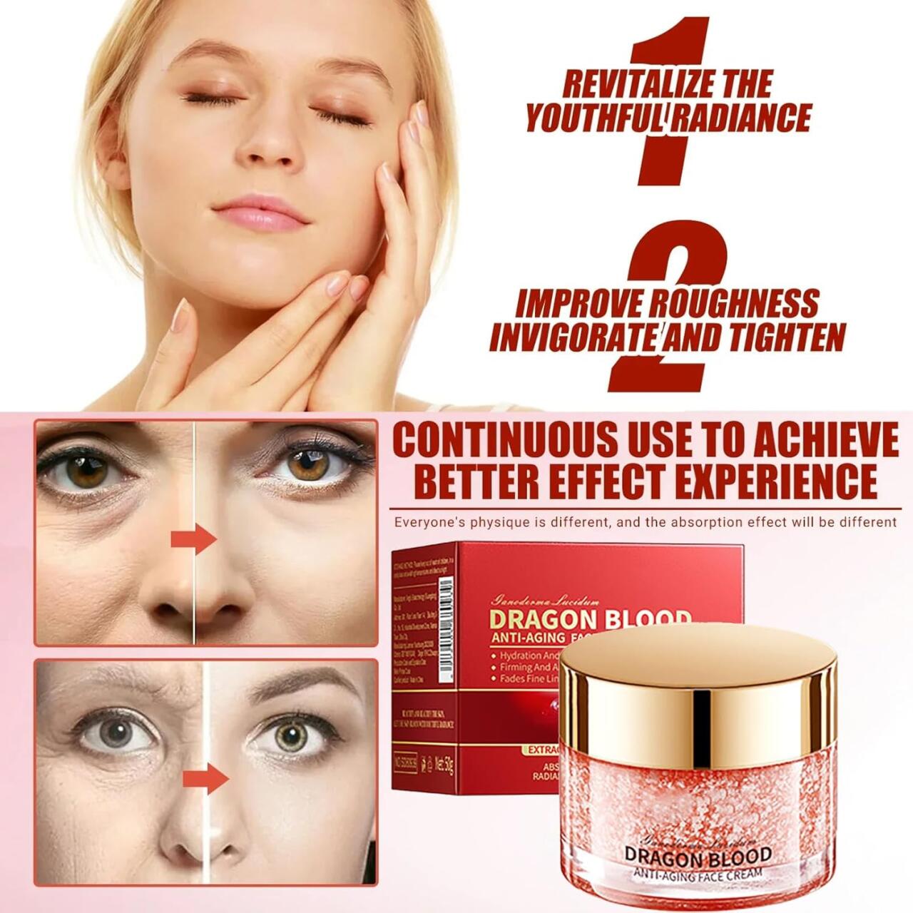 ¡10 Años Menos! Dragon's Blood - Crema Facial Rejuvenecedora